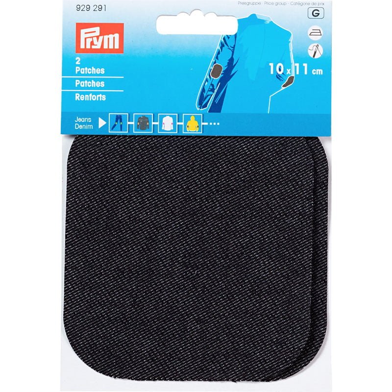 Farkku Korjauspaikka – tummansininen ja vaaleansininen - Musta - 10x11 cm - 2 kpl