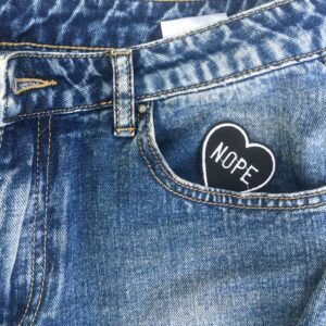 Alternative view of Sydän Nope - Kangasmerkki