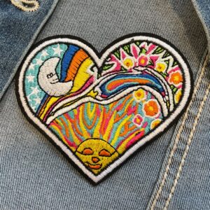 Alternative view of Hippie Heart - Kangasmerkki