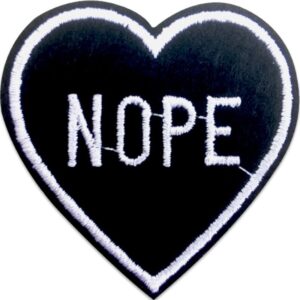 Sydän Nope - Kangasmerkki