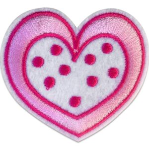 Vaaleanpunainen sydän - Kangasmerkki